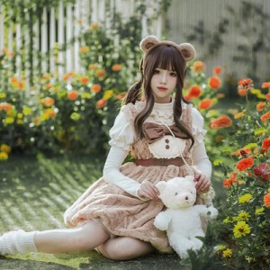 Short Plush Tulip Sweet Lolita Dress by With Puji (WJ148)